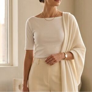 J.Crew Classic Boat Neck Cotton Top